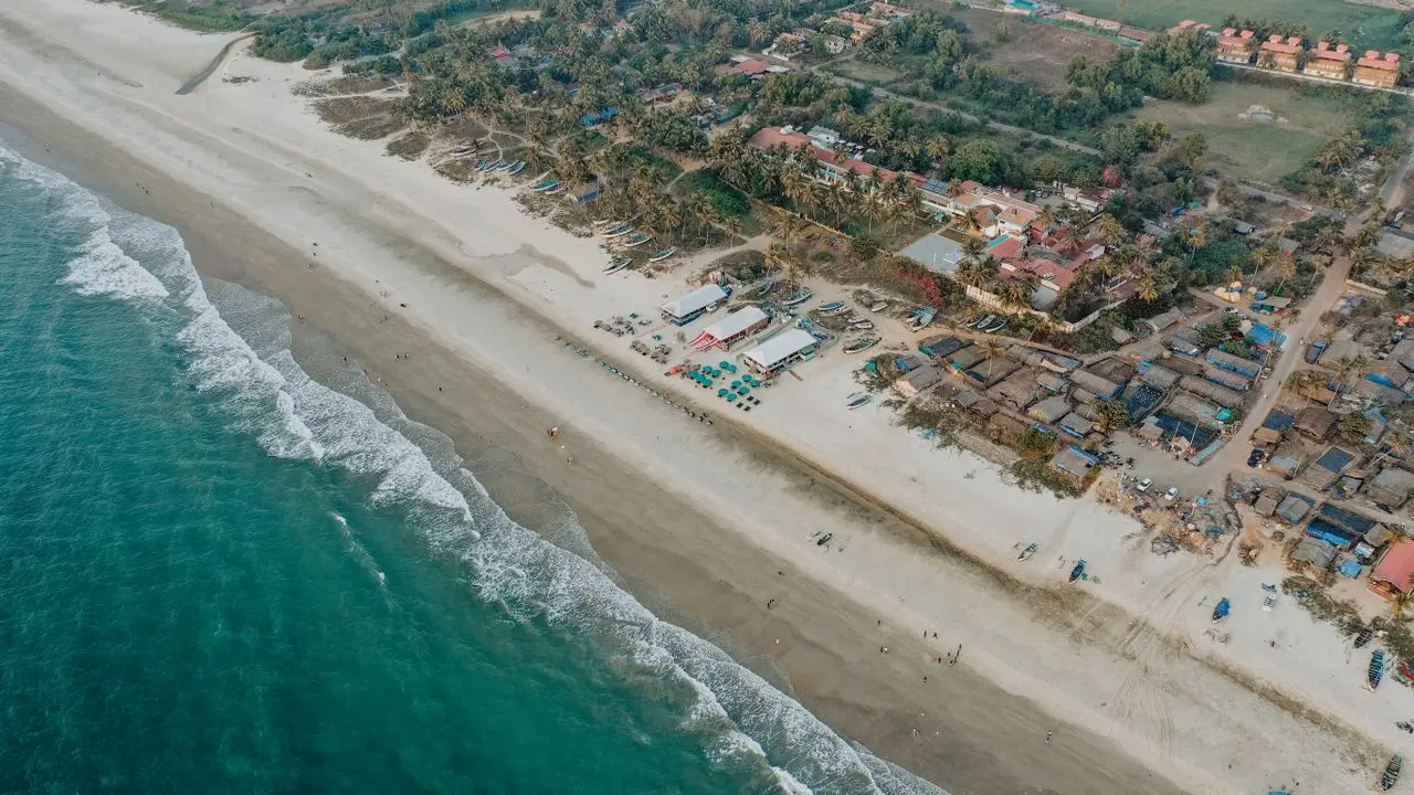 Goa coastline from above